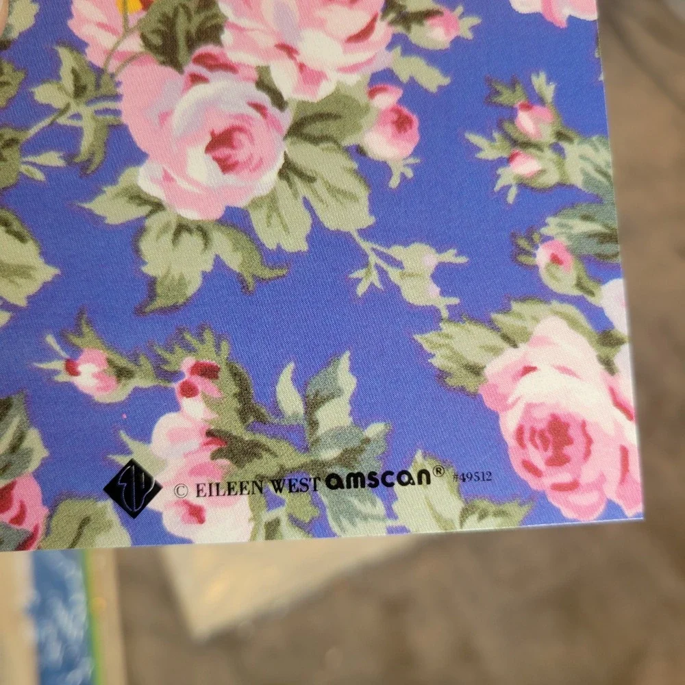 VTG Amscan Eileen West & Contempo Party Supplies Set Blue Pink Floral Paisley